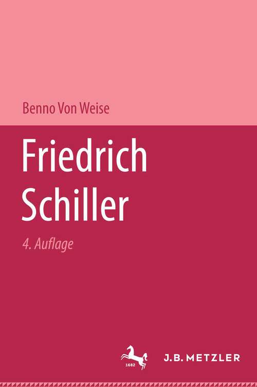 Book cover of Friedrich Schiller (1. Aufl. 1978)