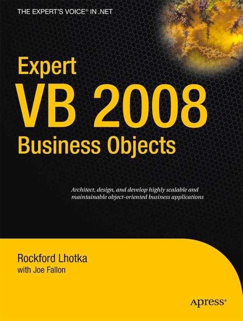 Book cover of Expert VB 2008 Business Objects (1st ed.)