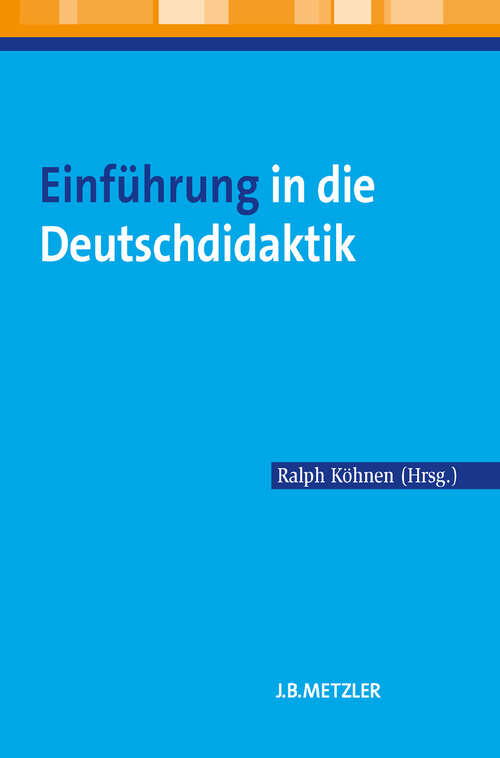 Book cover of Einführung in die Deutschdidaktik (1. Aufl. 2011)