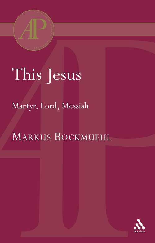 Book cover of This Jesus (T And T Clark Academic Paperbacks Ser.)