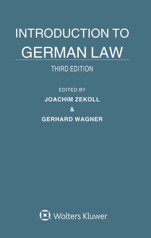 Book cover of Introduction to German Law (3)