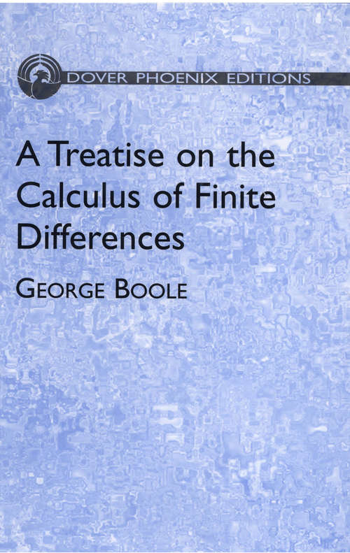 Book cover of A Treatise on the Calculus of Finite Differences