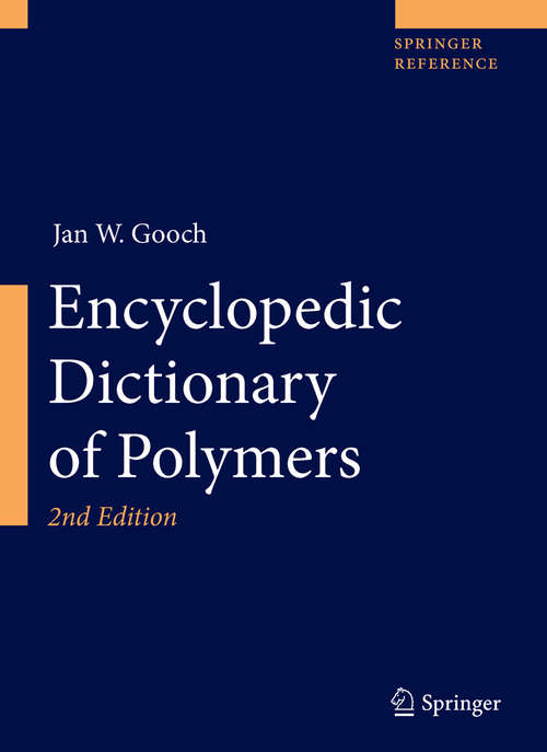 Book cover of Encyclopedic Dictionary of Polymers (2)