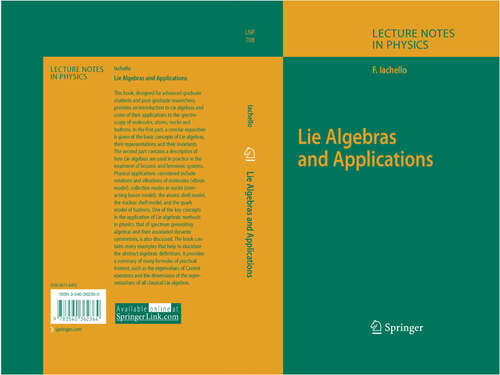 Book cover of Lie Algebras and Applications (2006) (Lecture Notes in Physics #708)