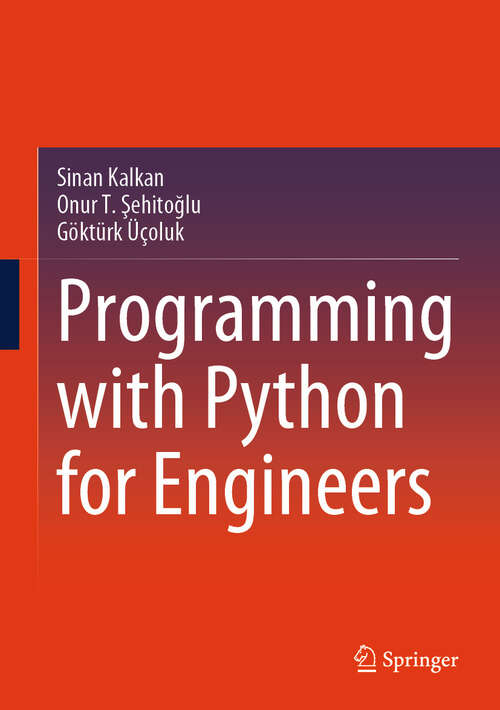 Book cover of Programming with Python for Engineers (2024)