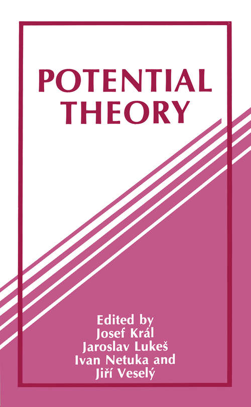 Book cover of Potential Theory (1988)