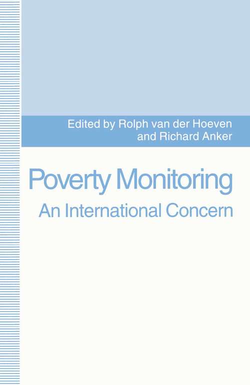 Book cover of Poverty Monitoring: An International Concern (1st ed. 1994)