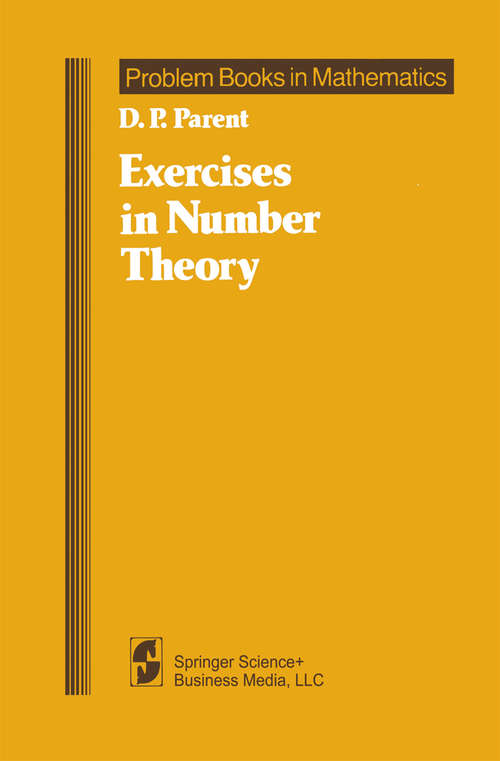 Book cover of Exercises in Number Theory (1984) (Problem Books in Mathematics)