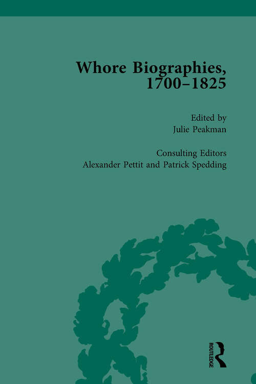 Book cover of Whore Biographies, 1700-1825, Part II vol 6