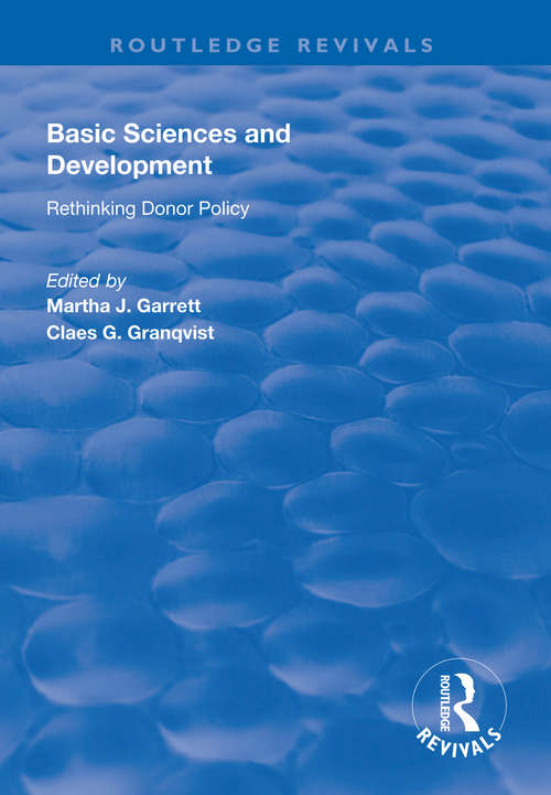 Book cover of Basic Sciences and Development: Rethinking Donor Policy (Routledge Revivals)