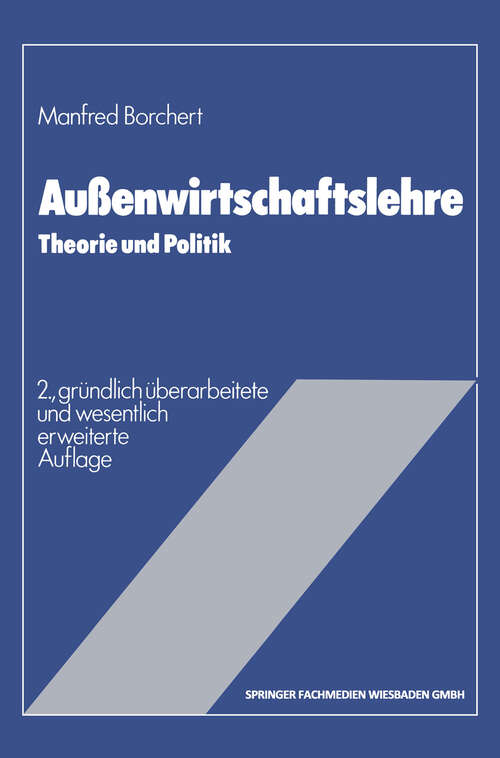 Book cover of Außenwirtschaftslehre: Theorie und Politik (2. Aufl. 1983)