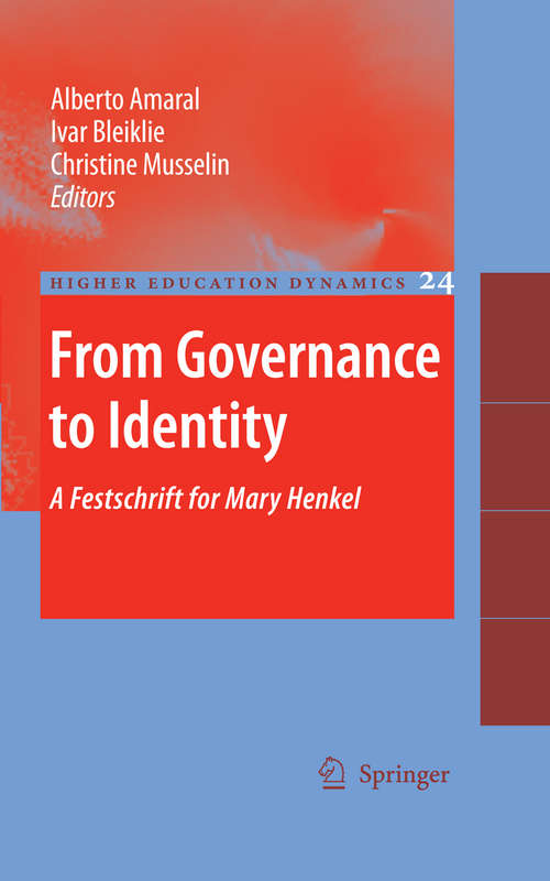 Book cover of From Governance to Identity: A Festschrift for Mary Henkel (2008) (Higher Education Dynamics #24)