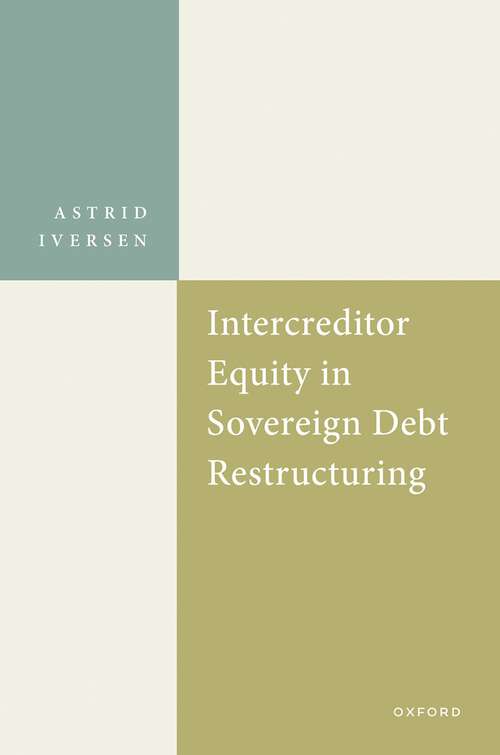 Book cover of Intercreditor Equity in Sovereign Debt Restructuring