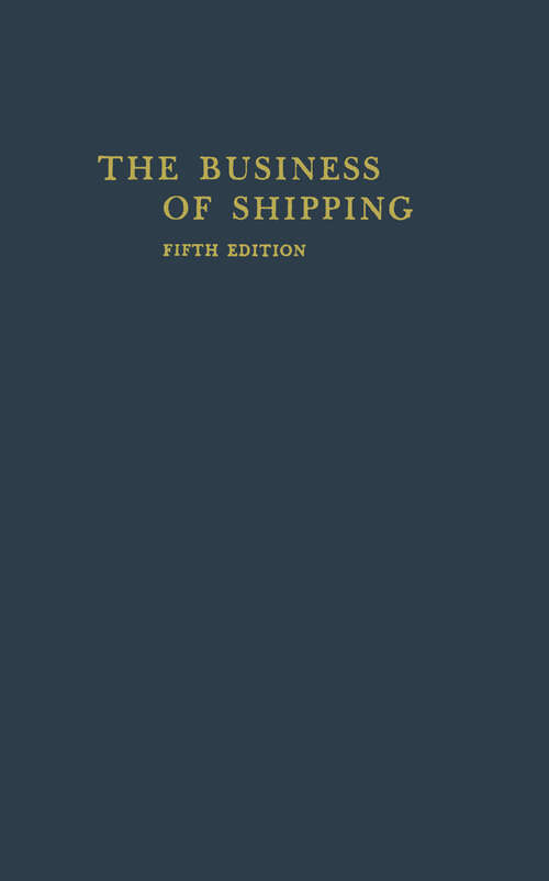 Book cover of The Business of Shipping (1986)