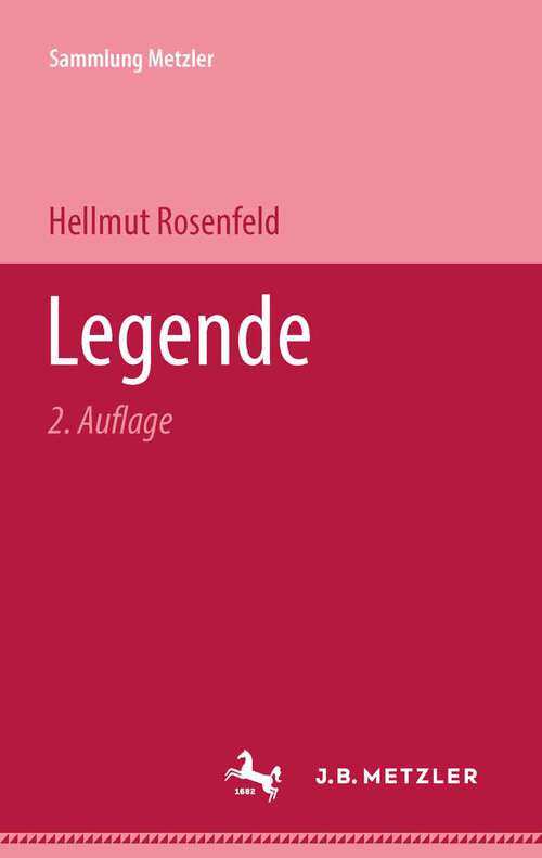 Book cover of Legende (Sammlung Metzler)