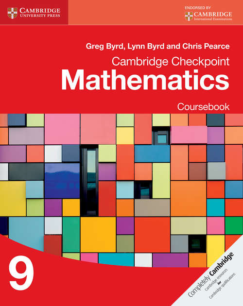 Book cover of Cambridge Checkpoint Mathematics Coursebook 9 (PDF)