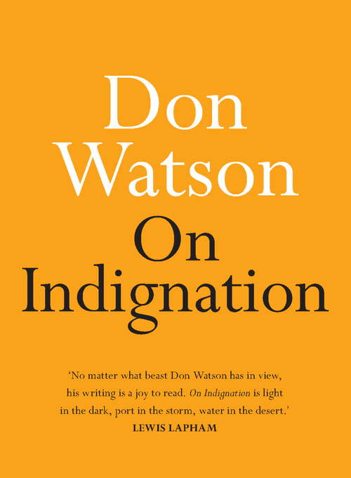 Book cover of On Indignation (On Series)