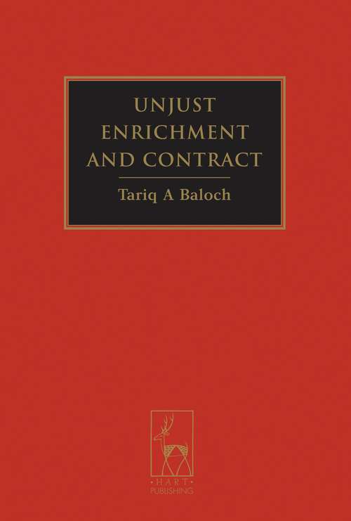 Book cover of Unjust Enrichment and Contract