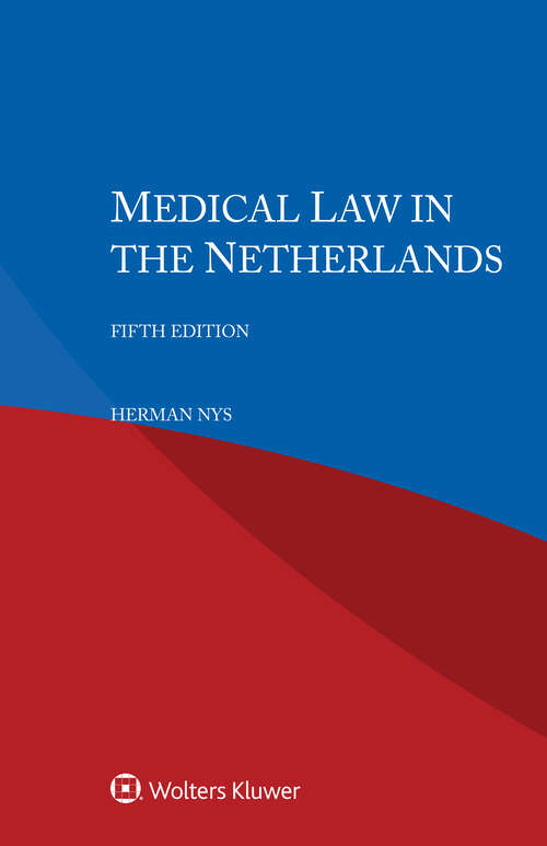 Book cover of Medical Law in the Netherlands