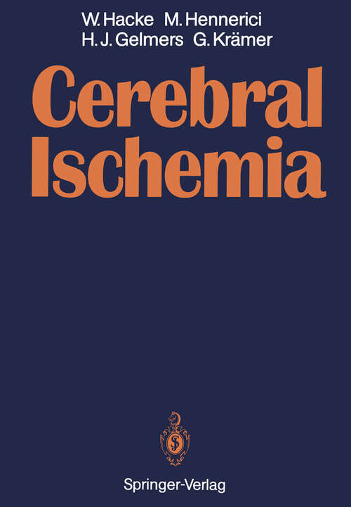 Book cover of Cerebral Ischemia (1991)