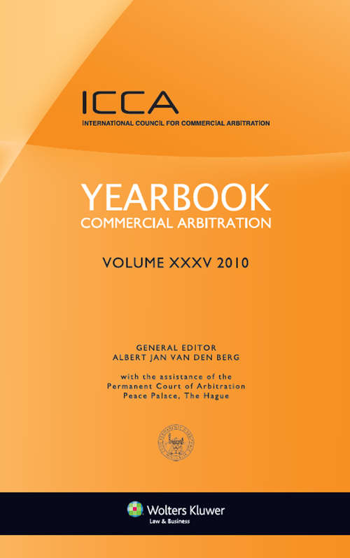 Book cover of Yearbook Commercial Arbitration Volume XXXV - 2010