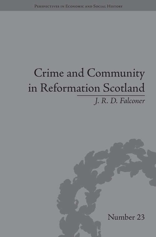 Book cover of Crime and Community in Reformation Scotland: Negotiating Power in a Burgh Society (Perspectives in Economic and Social History)