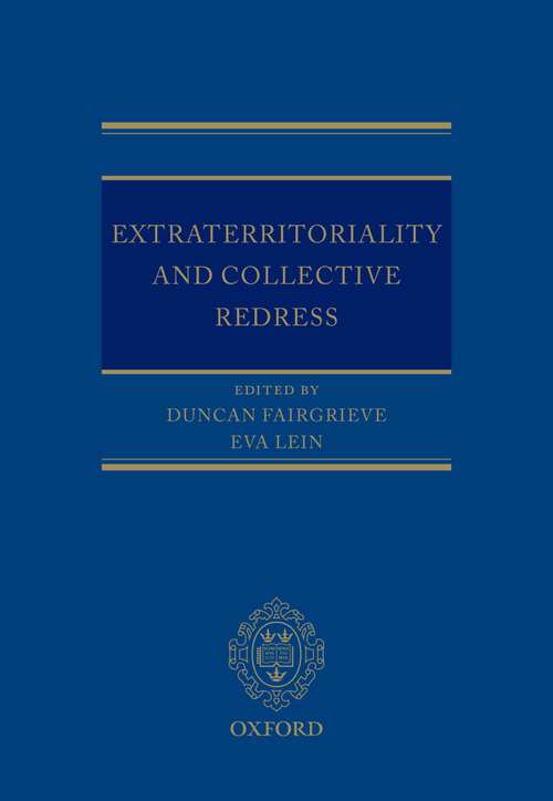 Book cover of Extraterritoriality and Collective Redress