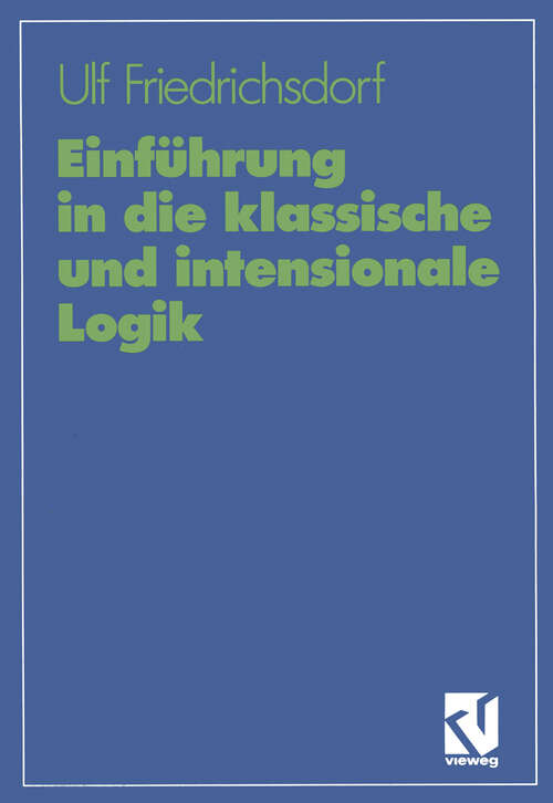 Book cover of Einführung in die klassische und intensionale Logik (1992)