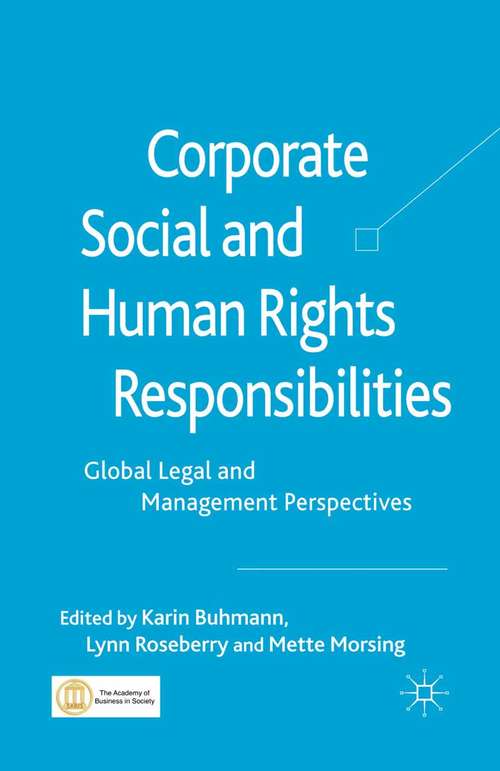 Book cover of Corporate Social and Human Rights Responsibilities: Global, Legal and Management Perspectives (2011)