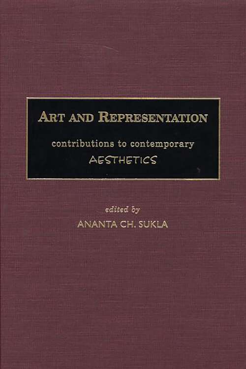 Book cover of Art and Representation: Contributions to Contemporary Aesthetics