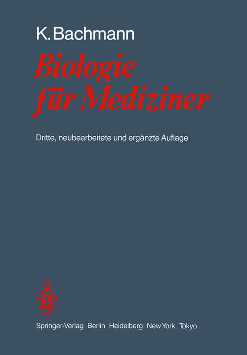 Book cover of Biologie für Mediziner (3. Aufl. 1986)