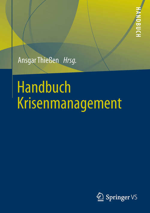 Book cover of Handbuch Krisenmanagement (2013)