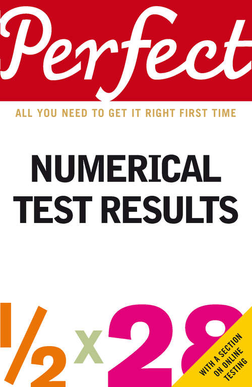 Book cover of Perfect Numerical Test Results (The\perfect Ser.)