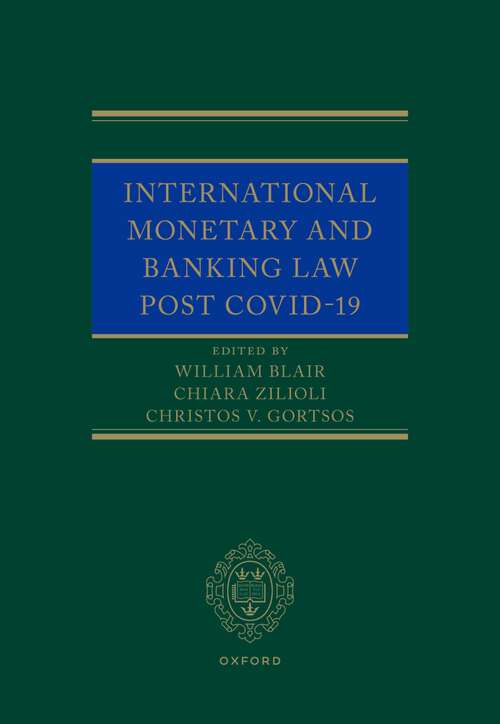 Book cover of International Monetary and Banking Law post COVID-19