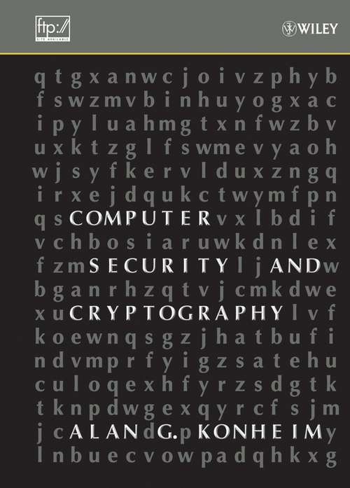 Book cover of Computer Security and Cryptography