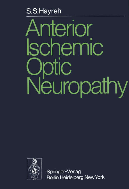 Book cover of Anterior Ischemic Optic Neuropathy (1975)