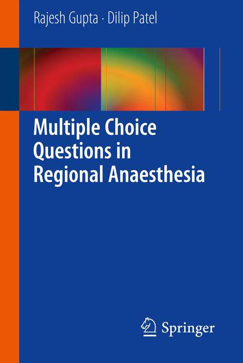 Book cover of Multiple Choice Questions in Regional Anaesthesia (2013)