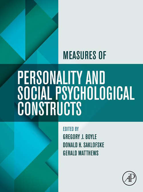 Book cover of Measures of Personality and Social Psychological Constructs