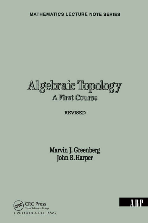 Book cover of Algebraic Topology: A First Course