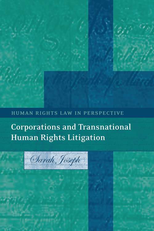 Book cover of Corporations and Transnational Human Rights Litigation (Human Rights Law in Perspective)