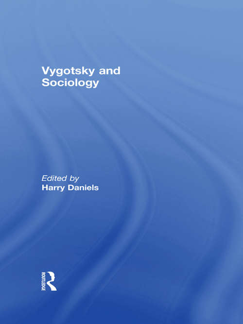 Book cover of Vygotsky and Sociology