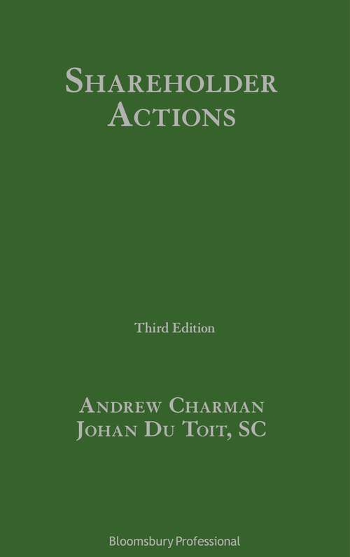 Book cover of Shareholder Actions (2)