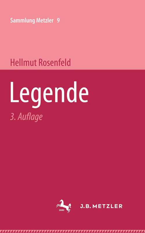 Book cover of Legende (Sammlung Metzler)