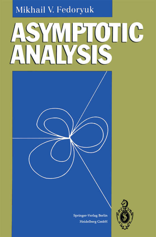 Book cover of Asymptotic Analysis: Linear Ordinary Differential Equations (1993)