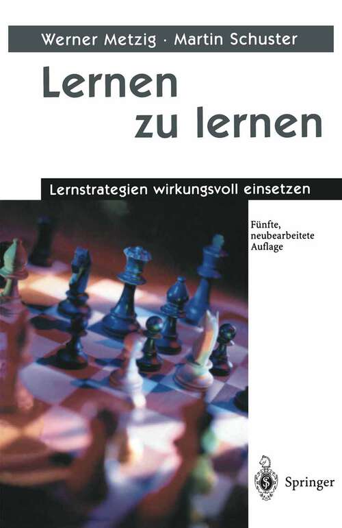 Book cover of Lernen zu lernen: Lernstrategien wirkungsvoll einsetzen (5. Aufl. 2000)