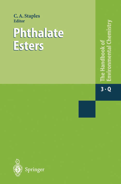 Book cover of Phthalate Esters (2003) (The Handbook of Environmental Chemistry: 3Q)