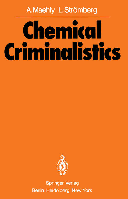 Book cover of Chemical Criminalistics (1981)