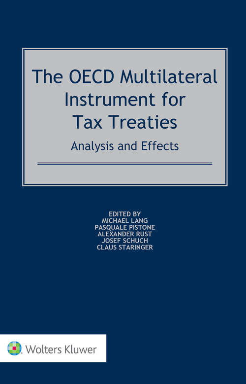 Book cover of The OECD Multilateral Instrument for Tax Treaties: Analysis and Effects