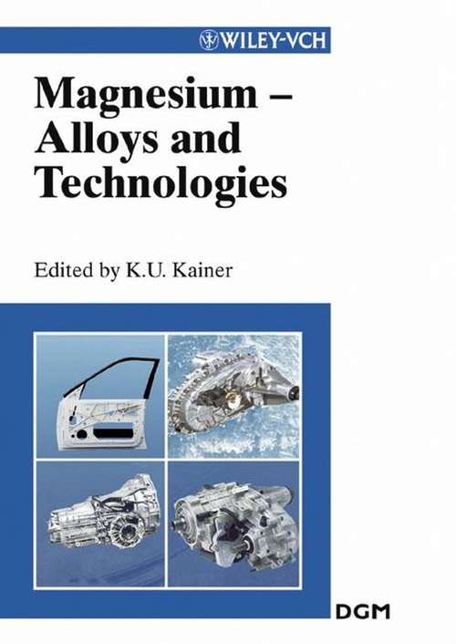 Book cover of Magnesium Alloys and Technologies