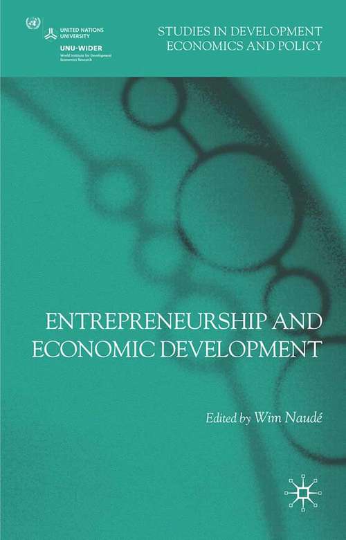 Book cover of Entrepreneurship and Economic Development (2011) (Studies in Development Economics and Policy)